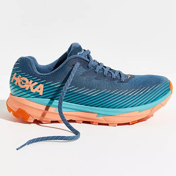 NIB HOKA Torrent 2 Blue & Orange Sneakers Size 6 - Picture 2 of 6